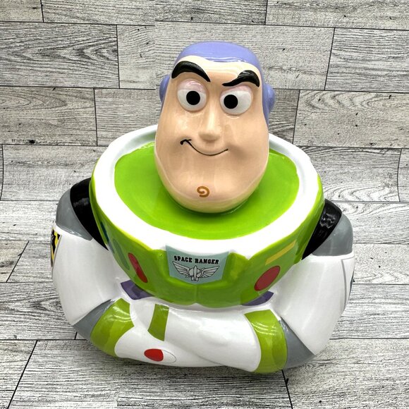 Disney Pixar Buzz Lightyear Space Ranger Ceramic Coin Bank - Picture 1 of 6